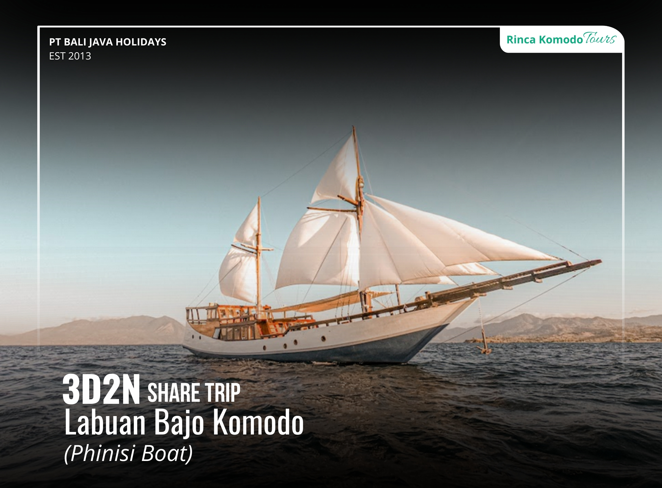 3D2N Open Trip Labuan Bajo Komodo (Phinisi Boat)
